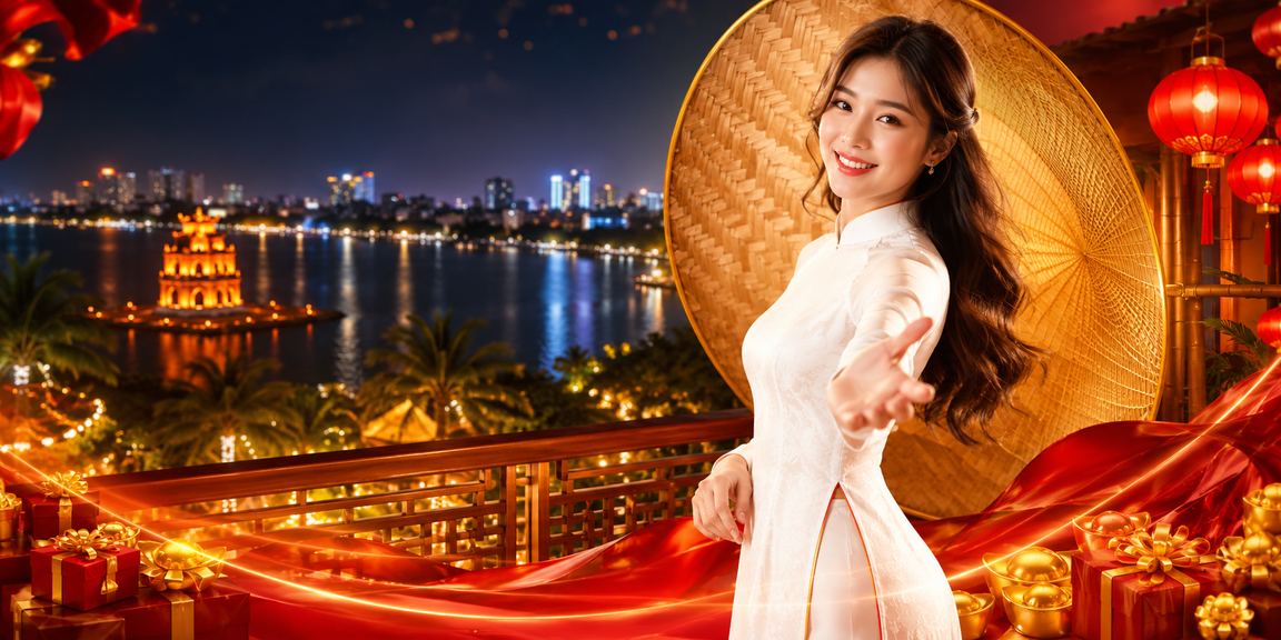 Người dùng tại Hà Nội trải nghiệm sảnh casino trực tuyến với trang phục áo dài truyền thống